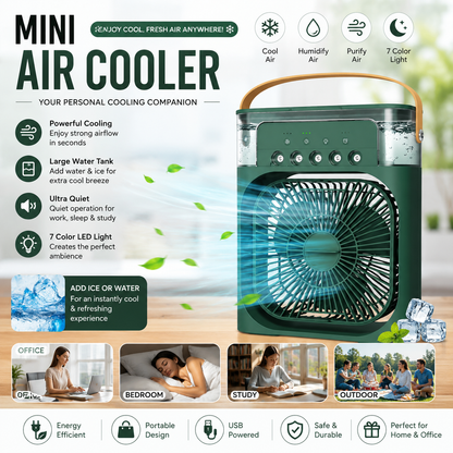 Mini Air Conditioner Fan With Water mist Cooler