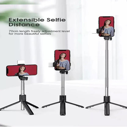 Multifunctional Portable Bluetooth Wireless Integrated Selfie Stick & Tripod