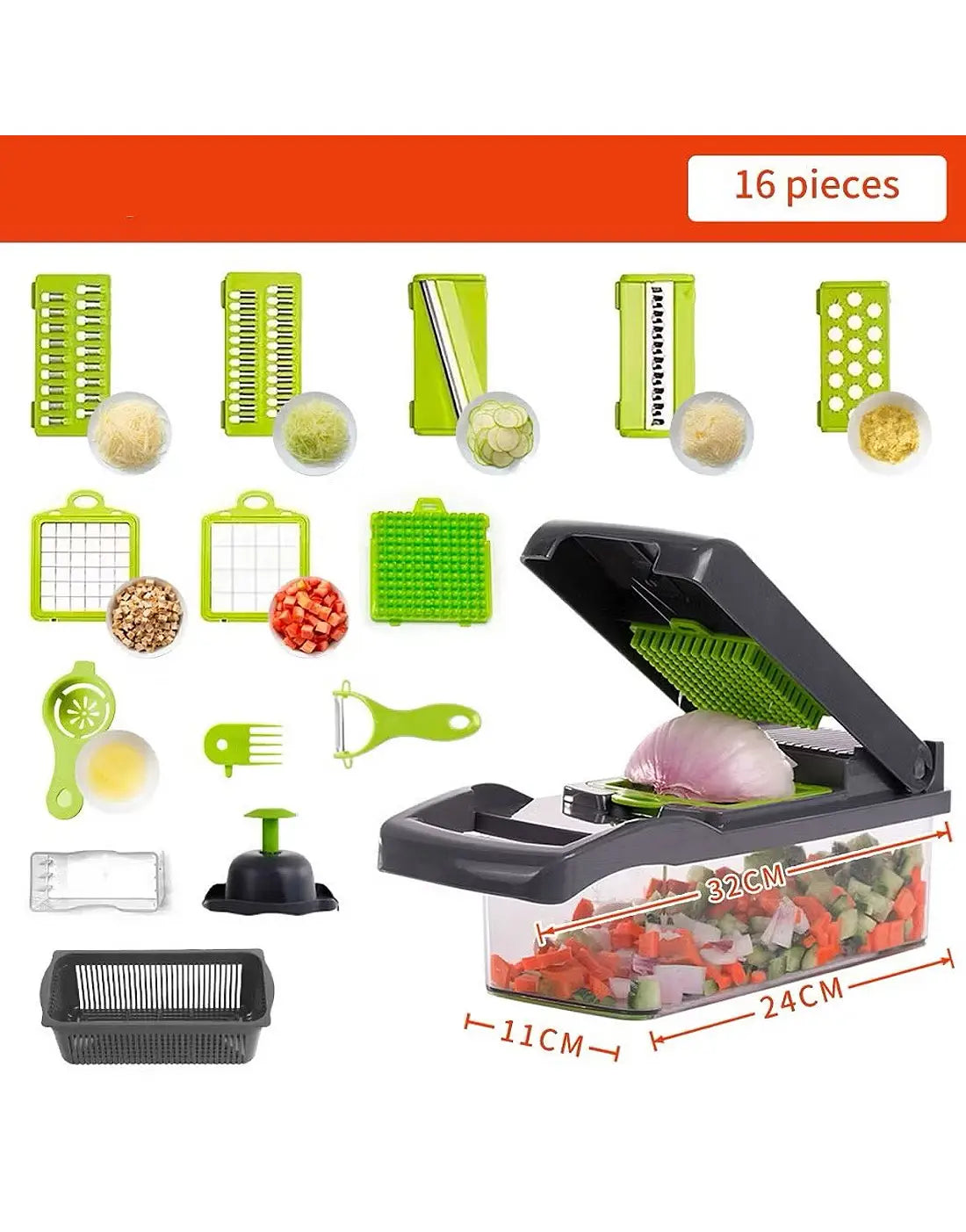 16 in 1 Multifunctional Vegetable Cutter